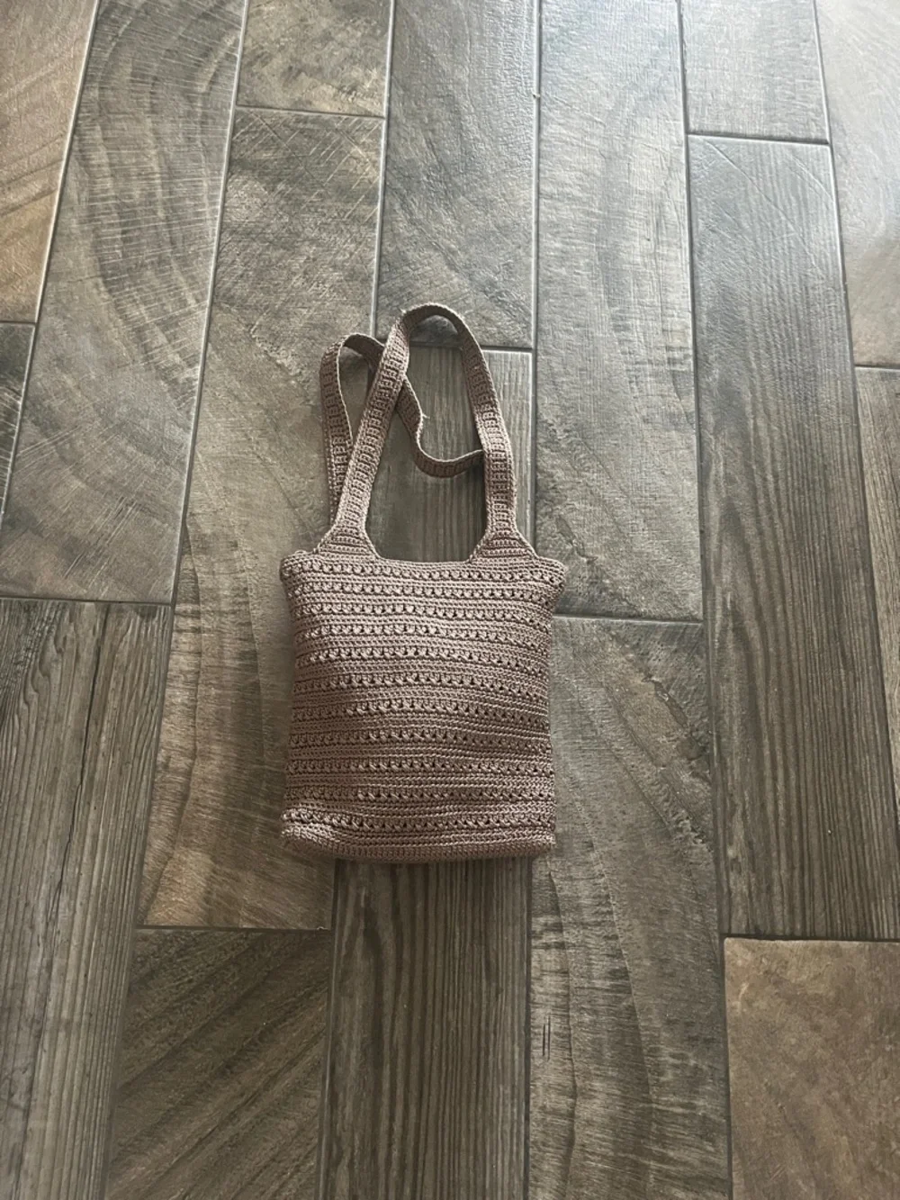 NWOT The Sak brown hand made Woven Crochet Tote Bag